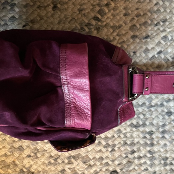 B. Makowsky leather & suede oxblood purse - Picture 4 of 9